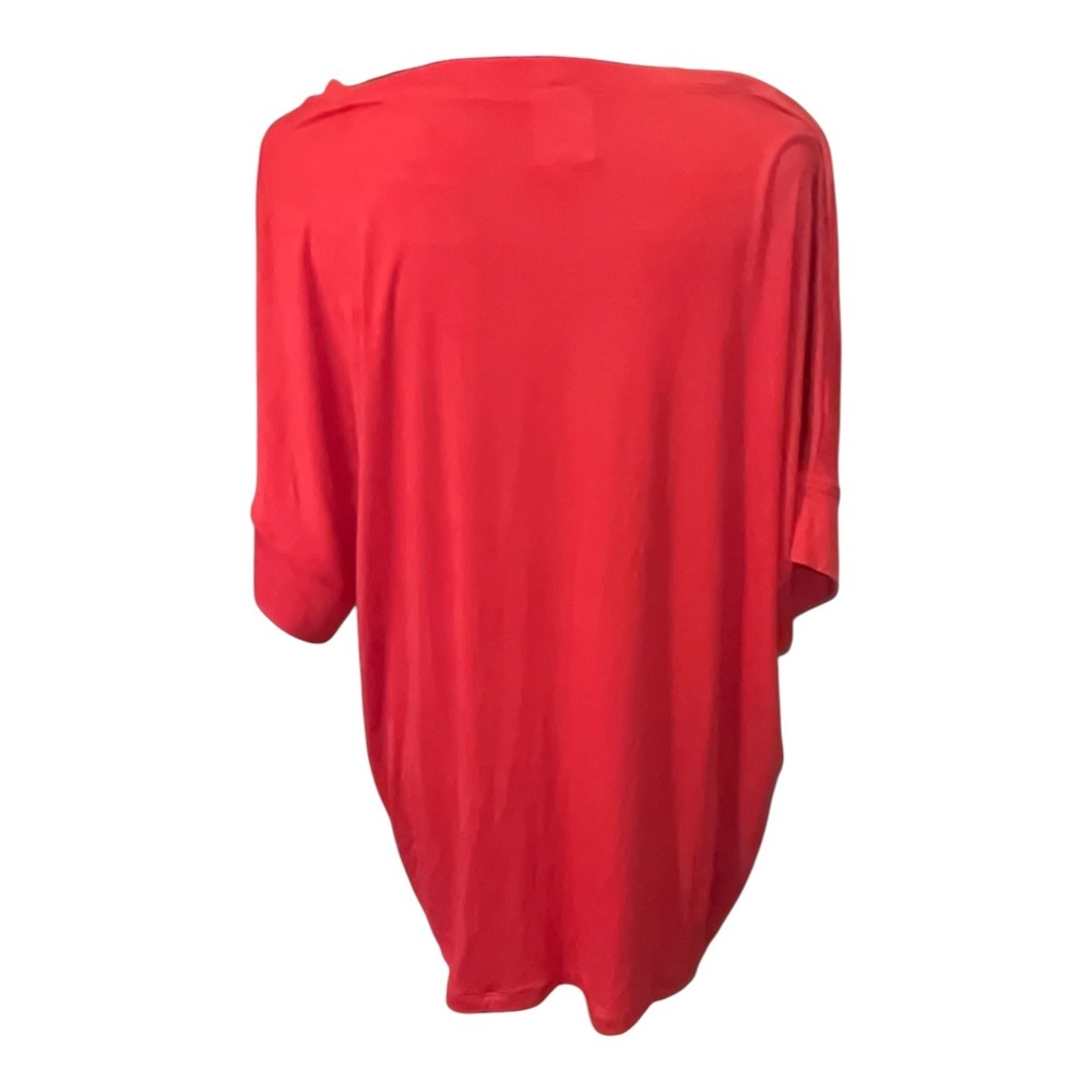 Cabi Red Short Sleeve Knit Scoop Neck Oversized Tee Top Style 4374 Womens Medium - Picture 3 of 5